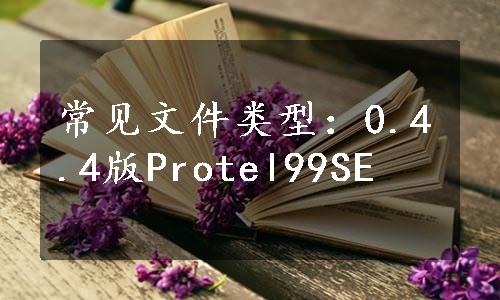 常见文件类型：0.4.4版Protel99SE