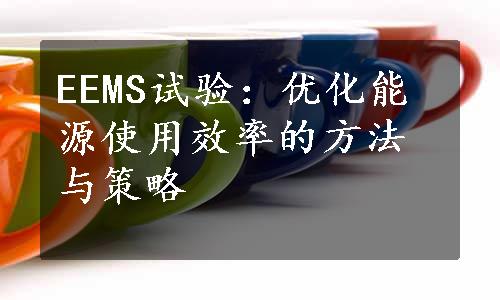 EEMS试验：优化能源使用效率的方法与策略