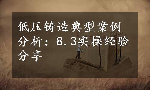 低压铸造典型案例分析：8.3实操经验分享