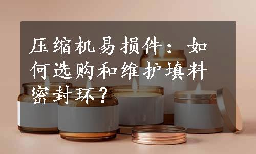 压缩机易损件：如何选购和维护填料密封环？