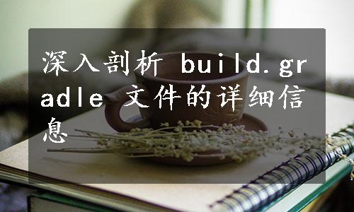 深入剖析 build.gradle 文件的详细信息