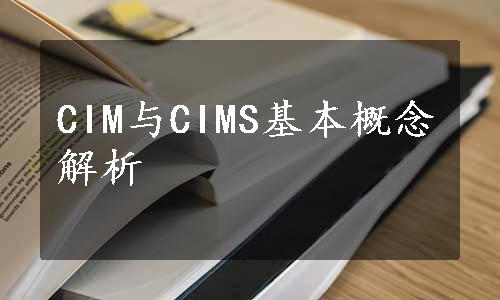 CIM与CIMS基本概念解析