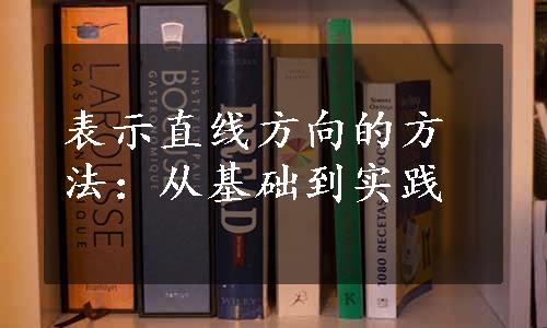 表示直线方向的方法：从基础到实践