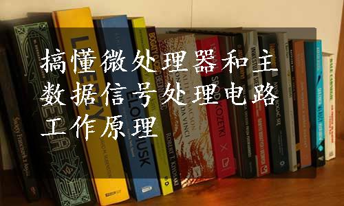 搞懂微处理器和主数据信号处理电路工作原理