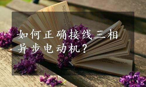 如何正确接线三相异步电动机？