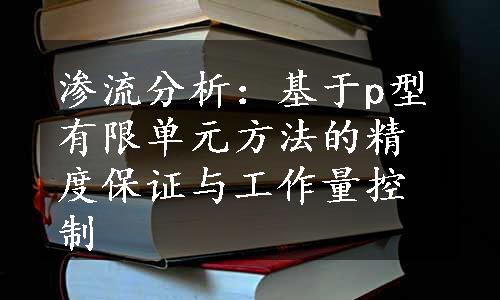 渗流分析：基于p型有限单元方法的精度保证与工作量控制