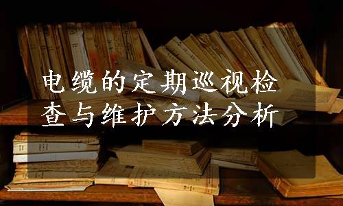 电缆的定期巡视检查与维护方法分析