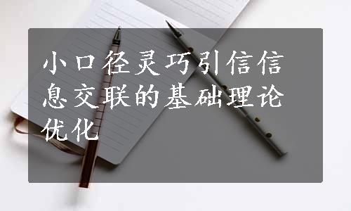 小口径灵巧引信信息交联的基础理论优化