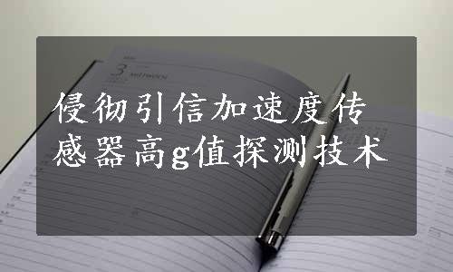 侵彻引信加速度传感器高g值探测技术