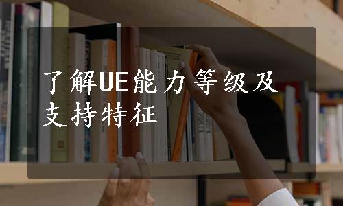 了解UE能力等级及支持特征