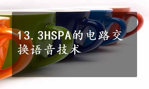 13.3HSPA的电路交换语音技术