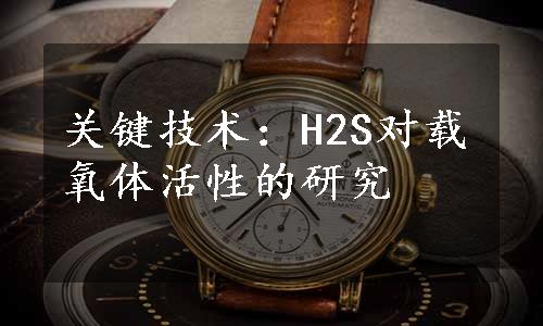 关键技术：H2S对载氧体活性的研究