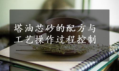 塔油芯砂的配方与工艺操作过程控制