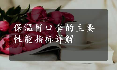 保温冒口套的主要性能指标详解