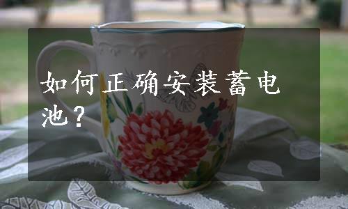 如何正确安装蓄电池？