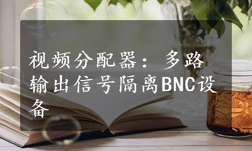 视频分配器：多路输出信号隔离BNC设备