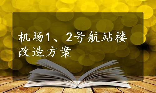 机场1、2号航站楼改造方案