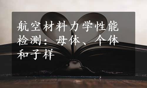 航空材料力学性能检测：母体、个体和子样