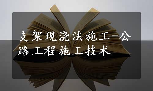 支架现浇法施工-公路工程施工技术