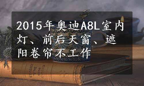 2015年奥迪A8L室内灯、前后天窗、遮阳卷帘不工作