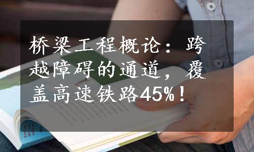 桥梁工程概论：跨越障碍的通道，覆盖高速铁路45%！