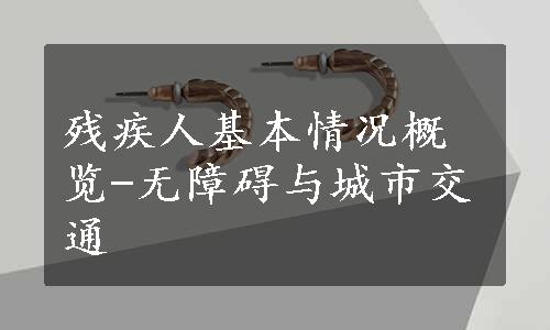 残疾人基本情况概览-无障碍与城市交通