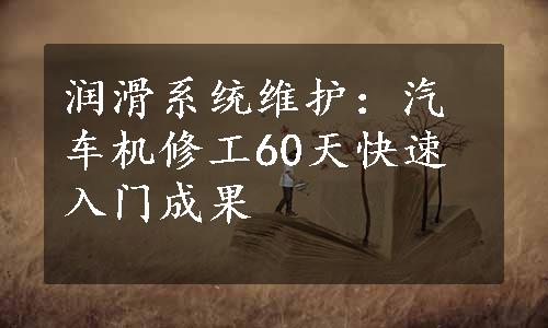 润滑系统维护：汽车机修工60天快速入门成果