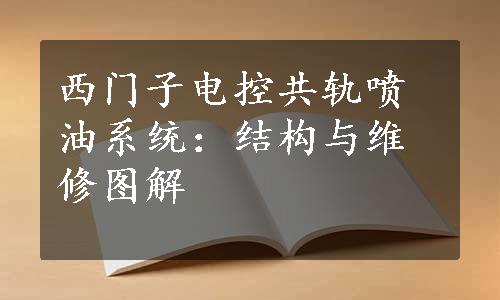 西门子电控共轨喷油系统：结构与维修图解