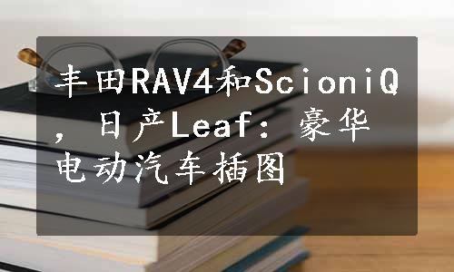 丰田RAV4和ScioniQ，日产Leaf：豪华电动汽车插图