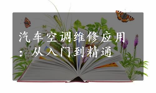 汽车空调维修应用：从入门到精通