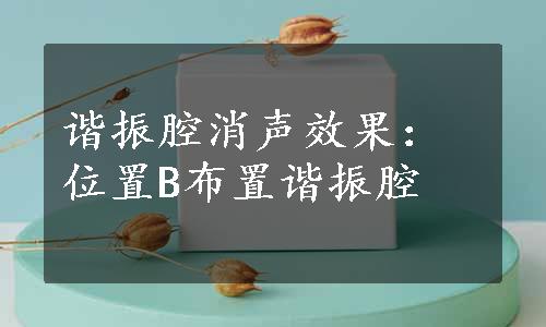 谐振腔消声效果：位置B布置谐振腔