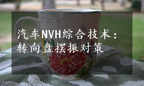 汽车NVH综合技术：转向盘摆振对策