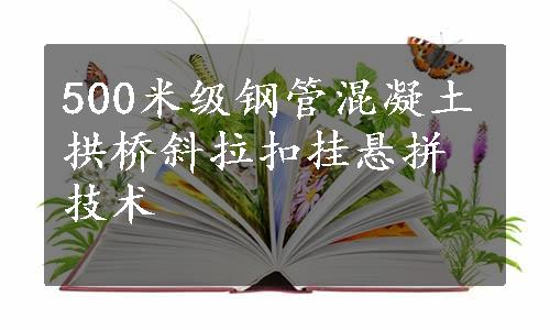 500米级钢管混凝土拱桥斜拉扣挂悬拼技术