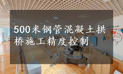 500米钢管混凝土拱桥施工精度控制