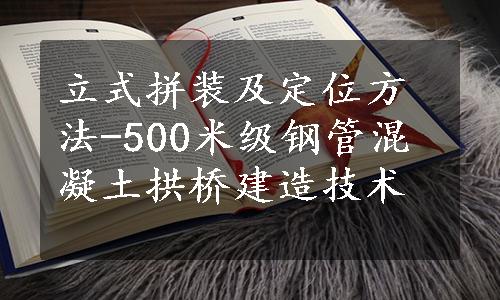 立式拼装及定位方法-500米级钢管混凝土拱桥建造技术