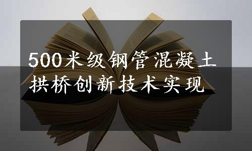 500米级钢管混凝土拱桥创新技术实现