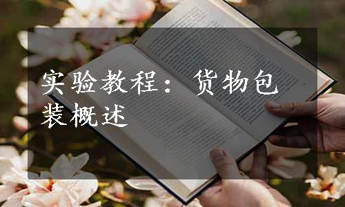 实验教程：货物包装概述