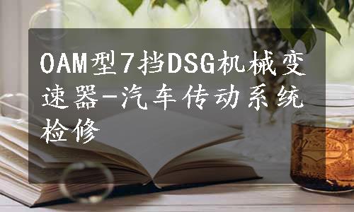 0AM型7挡DSG机械变速器-汽车传动系统检修