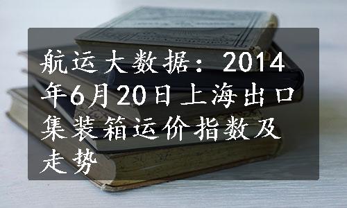 航运大数据：2014年6月20日上海出口集装箱运价指数及走势