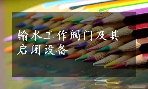 输水工作阀门及其启闭设备