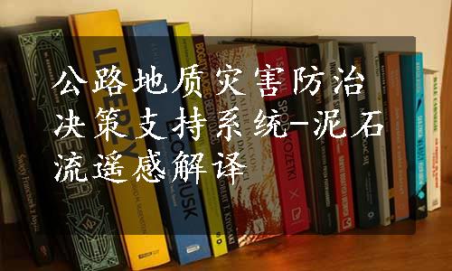 公路地质灾害防治决策支持系统-泥石流遥感解译