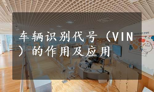 车辆识别代号（VIN）的作用及应用