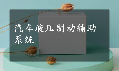 汽车液压制动辅助系统