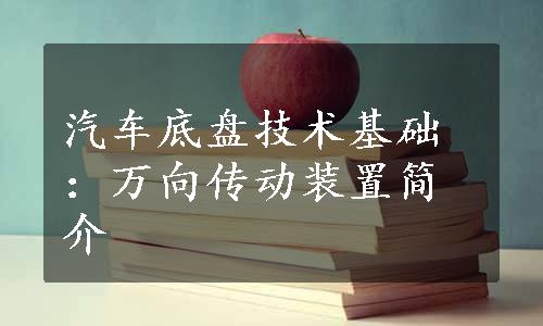 汽车底盘技术基础：万向传动装置简介