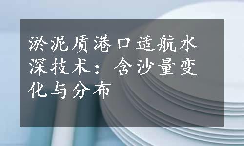 淤泥质港口适航水深技术：含沙量变化与分布