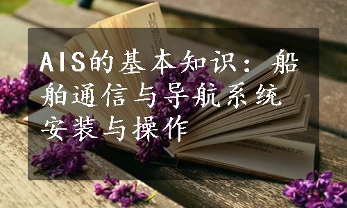 AIS的基本知识：船舶通信与导航系统安装与操作