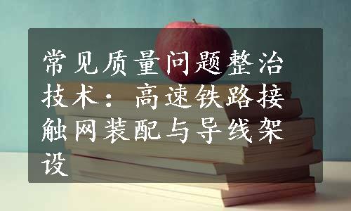 常见质量问题整治技术：高速铁路接触网装配与导线架设