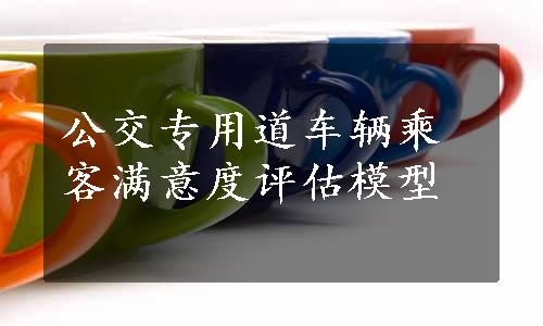 公交专用道车辆乘客满意度评估模型