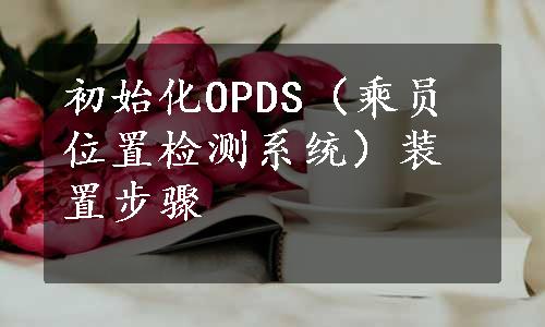 初始化OPDS（乘员位置检测系统）装置步骤