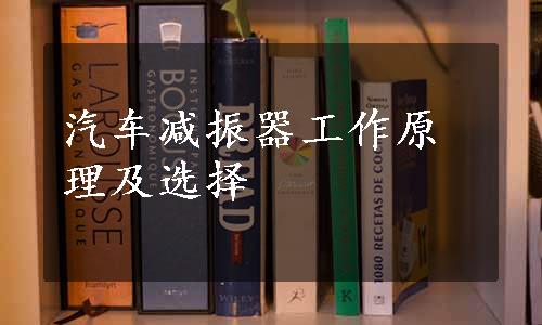 汽车减振器工作原理及选择